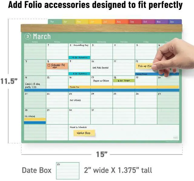 Alt view image 6 of 7 - Reusable Dry Erase Wall Calendar with Frame, Undated (2 Month Display) | Wet or Dry Erase Compatible, Color-Coded Monthly Pages