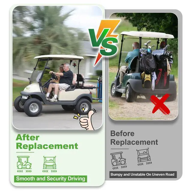 Alt view image 5 of 7 - Golf Cart Shocks Absorbers Kit for Club Car Precedent, Onward, Tempo 2004-up Gas & Electric Models, Front and Rear Shocks Replace OEM 102288501 102588601 1013164 1014236 102706401 102588501