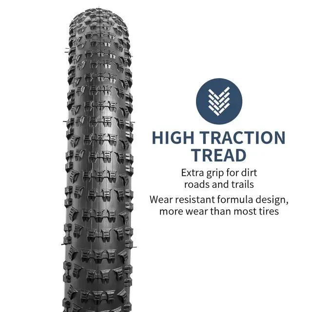 Alt view image 3 of 7 - 20" Bike Tires 20x2.60/66-406 and 20" Bike Tubes Schrader Valve Compatible with Mountain Bike 20 x 2.6 Off Road Bicycle Tires and Tubes (Y-915)