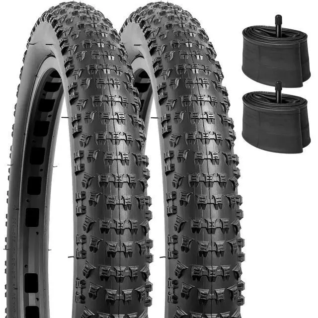 Main image of 20" Bike Tires 20x2.60/66-406 and 20" Bike Tubes Schrader Valve Compatible with Mountain Bike 20 x 2.6 Off Road Bicycle Tires and Tubes (Y-915)