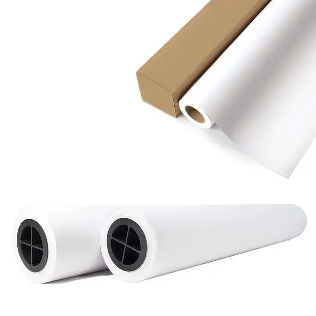 Alt view image 2 of 5 - (4 Rolls - 1 Case) Plotter Paper 36 x 150: Box of 4-36 x 150 ft. Rolls, 20 lb. C1861A Bond Paper on 2" Core (80 GSM) for CAD Printing on Wide Format Ink Jet Printers Premium Quality Bond Paper
