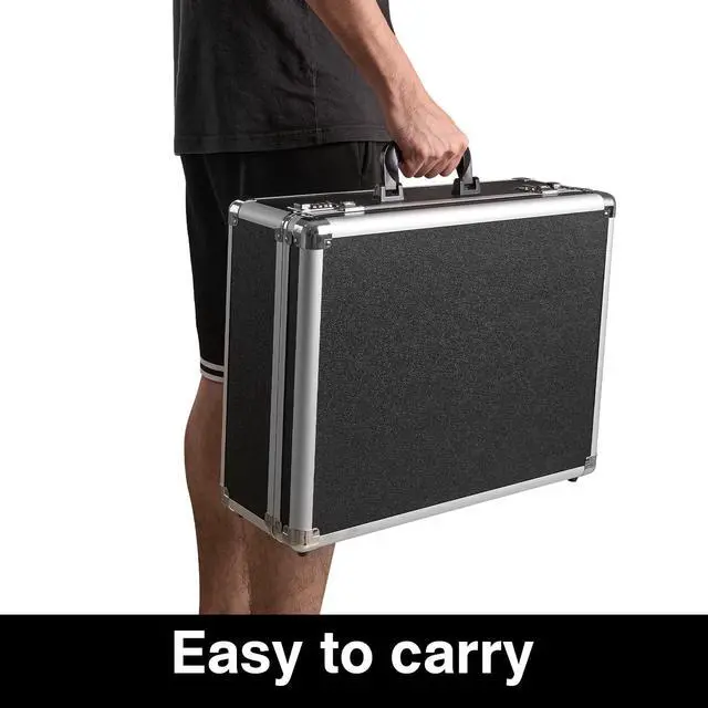 Alt view image 7 of 7 - File Organizer Storage Box - 18.9 x 14.6 x 6.3 Inch X-Large, Portable Locking Storage Totes with Dual Combination Locks for Cash, Documents & Valuables - Black