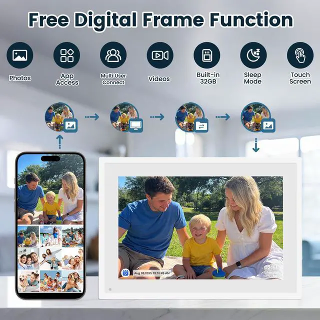 Alt view image 7 of 7 - Digital Calendar 10.1", Smart Calendar Planner & Chore Charts, 1080P Full HD Interactive Touchscreen for Family Planner Display, Smart Family Calendar, Desk Mount, Gifts for Women Men