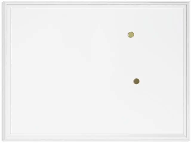 Main image of Farmhouse Magnetic Dry Erase Board White Board, 40" x 30", White Wood Style Frame, Includes 2 Magnets