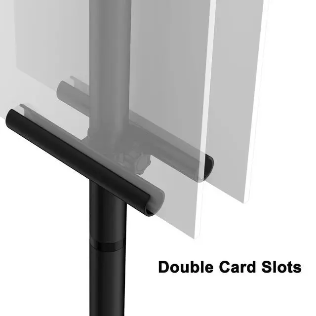 Alt view image 3 of 6 - Poster Stands for Display, Double Sided Display Poster Stand | 2 Pack Outdoor Sign Holder with Metal Frame, Adjustable Tripod Stand Height up to 80" for for Malls, Weddings, Business