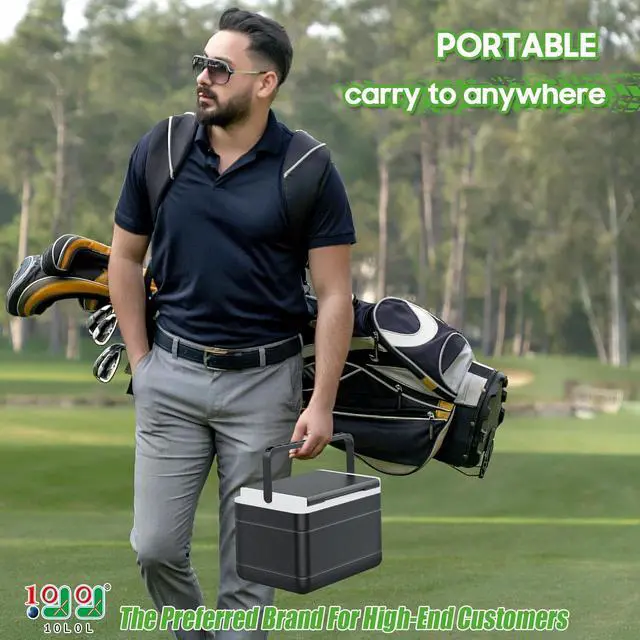 Alt view image 2 of 7 - Golf Cart Cooler with Mounting Bracket, Universal Ice Chest for Yamaha G14-G29, Club Car DS Precedent 1981-up, EZGO RXV TXT 1994+, 48H Cooling, OEM 102588101 103886801