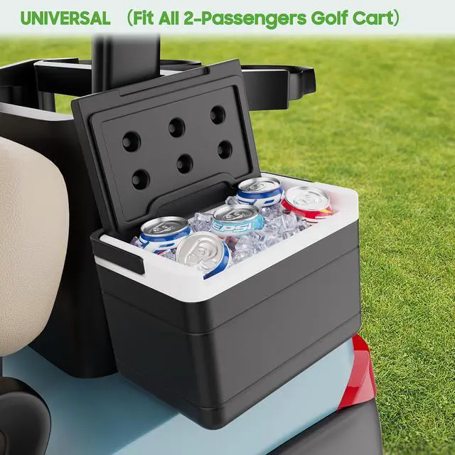 Alt view image 6 of 7 - Golf Cart Cooler with Mounting Bracket, Universal Ice Chest for Yamaha G14-G29, Club Car DS Precedent 1981-up, EZGO RXV TXT 1994+, 48H Cooling, OEM 102588101 103886801