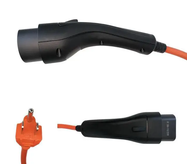 Alt view image 2 of 7 - Charging Power Cord Assembly for D2, D3, D5 & D-Max EV Golf Cart, for i20/i20U/i20L/i40/i40F/i40L/i60/i60F/i60L/i80 Model, 30A 110V~220V, Replaces OEM# 2.04.0620 (Orange 10ft Plus)