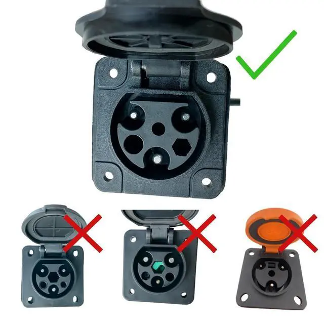Alt view image 3 of 7 - Charging Power Cord Assembly for D2, D3, D5 & D-Max EV Golf Cart, for i20/i20U/i20L/i40/i40F/i40L/i60/i60F/i60L/i80 Model, 30A 110V~220V, Replaces OEM# 2.04.0620 (Orange 10ft Plus)