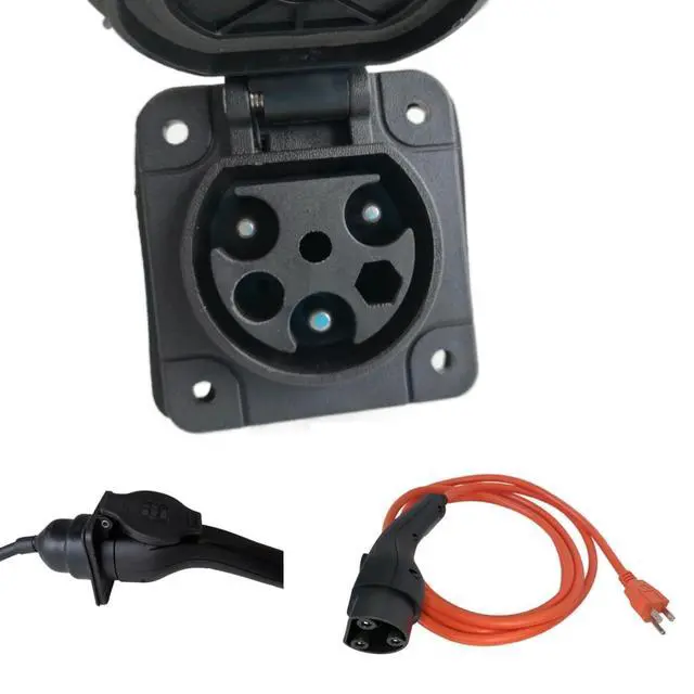 Alt view image 6 of 7 - Charging Power Cord Assembly for D2, D3, D5 & D-Max EV Golf Cart, for i20/i20U/i20L/i40/i40F/i40L/i60/i60F/i60L/i80 Model, 30A 110V~220V, Replaces OEM# 2.04.0620 (Orange 10ft Plus)