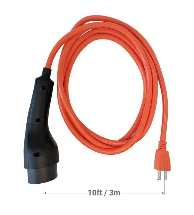 Alt view image 7 of 7 - Charging Power Cord Assembly for D2, D3, D5 & D-Max EV Golf Cart, for i20/i20U/i20L/i40/i40F/i40L/i60/i60F/i60L/i80 Model, 30A 110V~220V, Replaces OEM# 2.04.0620 (Orange 10ft Plus)