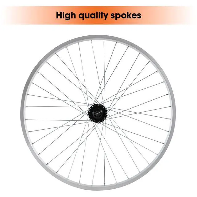 Alt view image 5 of 5 - Hiland 26" 27.5" 29" x 1.75" Alloy Bike Wheels for 1.75 to 2.215" Tire, Front & Rear MTB Bike Wheelset, Disc Brake Compatible, 7 Speeds Freewheel, Bolt On Axle, Bicycle Accessories for Adult Bicycle