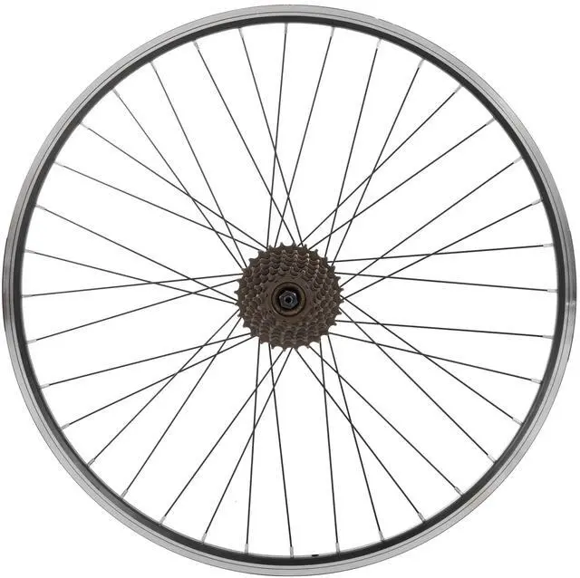 Main image of Hiland 26" 27.5" 29" x 1.75" Alloy Bike Wheels for 1.75 to 2.215" Tire, Front & Rear MTB Bike Wheelset, Disc Brake Compatible, 7 Speeds Freewheel, Bolt On Axle, Bicycle Accessories for Adult Bicycle