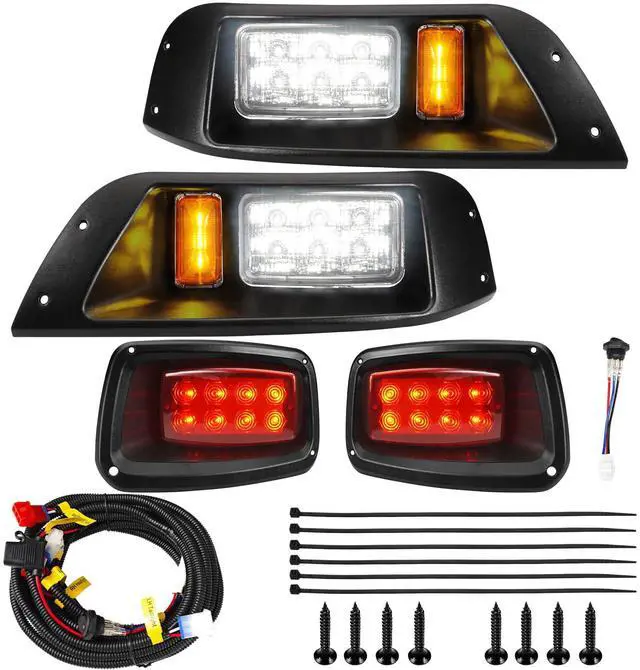 Main image of LED Headlight and Tail Light Kit for EZGO TXT 1996-2013 Gas and Electric, Street Legal 12V LED Kit