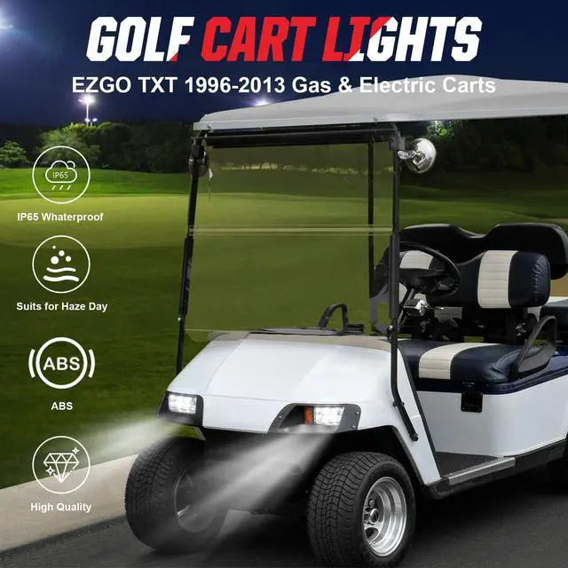 Alt view image 2 of 7 - LED Headlight and Tail Light Kit for EZGO TXT 1996-2013 Gas and Electric, Street Legal 12V LED Kit
