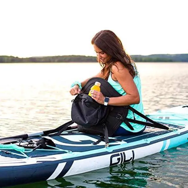 Alt view image 6 of 7 - Kayak Seat Deluxe Padded Canoe Seat Adjustable Kayak Backrest Replacement Seat Cushion Pad Back Support with Detachable Back Storage Bag for Universal Sit