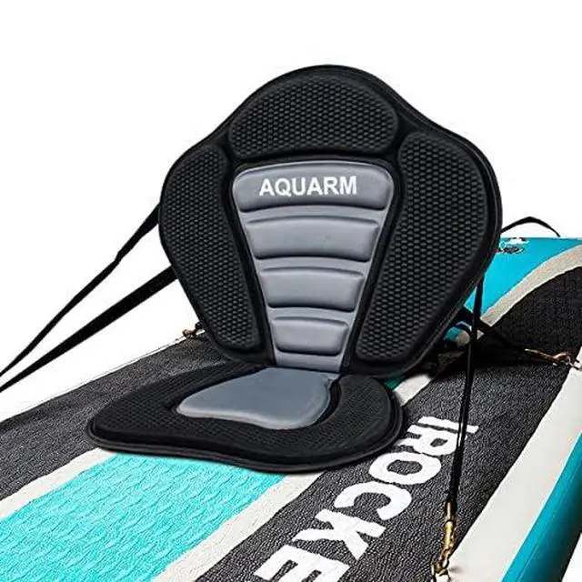 Alt view image 7 of 7 - Kayak Seat Deluxe Padded Canoe Seat Adjustable Kayak Backrest Replacement Seat Cushion Pad Back Support with Detachable Back Storage Bag for Universal Sit
