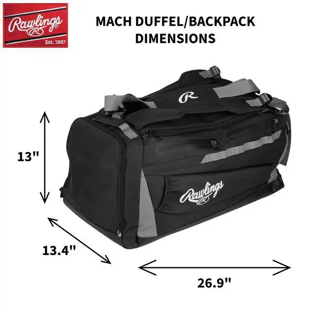 Alt view image 3 of 7 - MACH Hybrid Backpack/Duffle Equipment Bag | Baseball & Softball | Multiple Colors