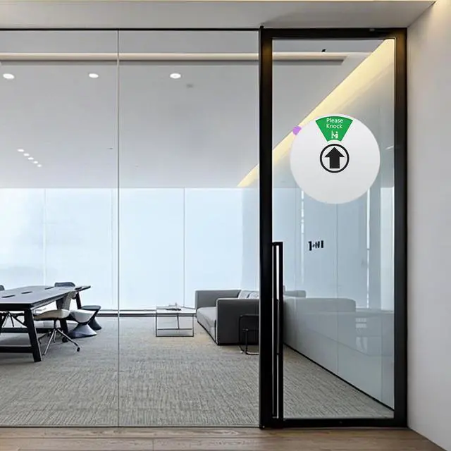 Alt view image 6 of 7 - 5 Pack Office Door Sign Do Not Disturb, Please Knock, Out of Office, In a Meeting, Back Soon, Working Remotely Privacy Sign for Home,or Conference Room (Silver)
