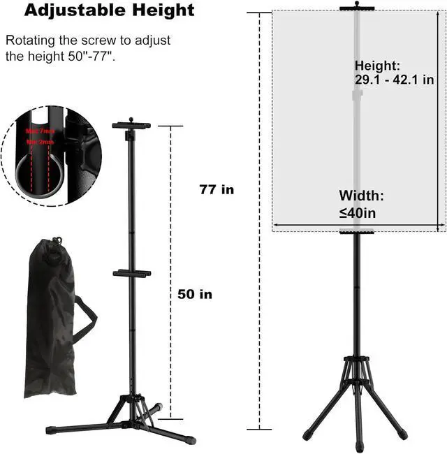 Alt view image 3 of 7 - 2Pack Poster Stands for Display, Double-Sided Sign Holder Stand | Adjustable Sign Stand with Tripod, Height Up to 79 in, Poster Board Stand for Wedding, Restaurant & Business Advertising