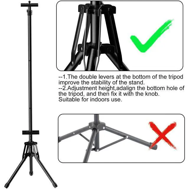 Alt view image 4 of 7 - 2Pack Poster Stands for Display, Double-Sided Sign Holder Stand | Adjustable Sign Stand with Tripod, Height Up to 79 in, Poster Board Stand for Wedding, Restaurant & Business Advertising