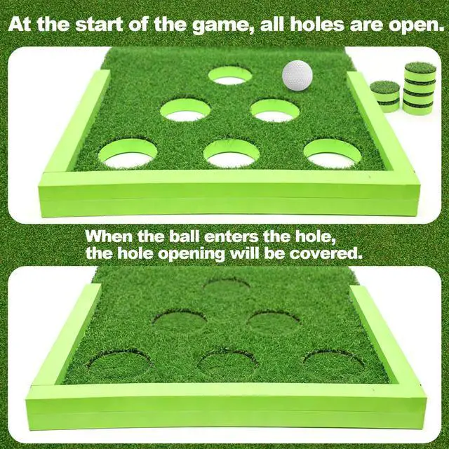 Alt view image 3 of 7 - Golf Putting Mat, Practice Golf Putting Green Training Aid for Indoor, Outdoor at Home, Office, Backyard with Putter and Balls 9.84 ft