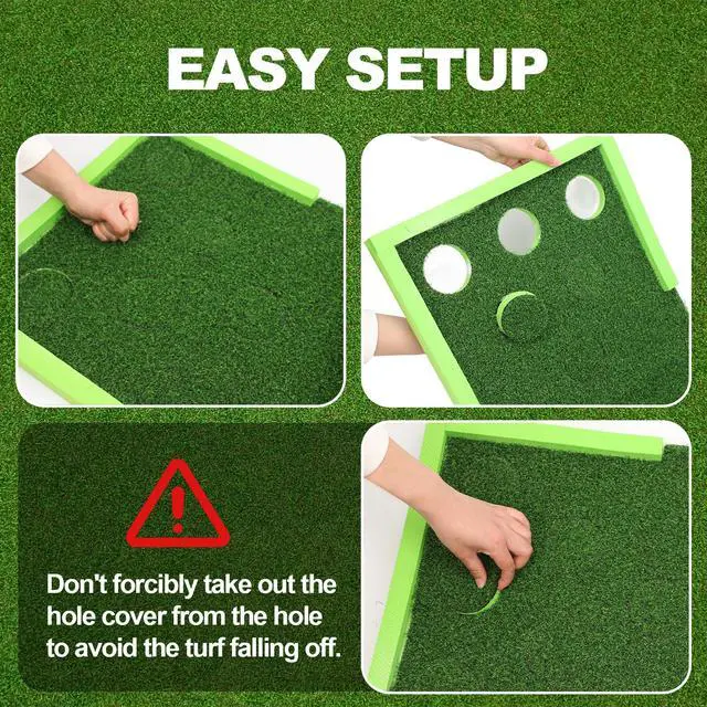 Alt view image 5 of 7 - Golf Putting Mat, Practice Golf Putting Green Training Aid for Indoor, Outdoor at Home, Office, Backyard with Putter and Balls 9.84 ft