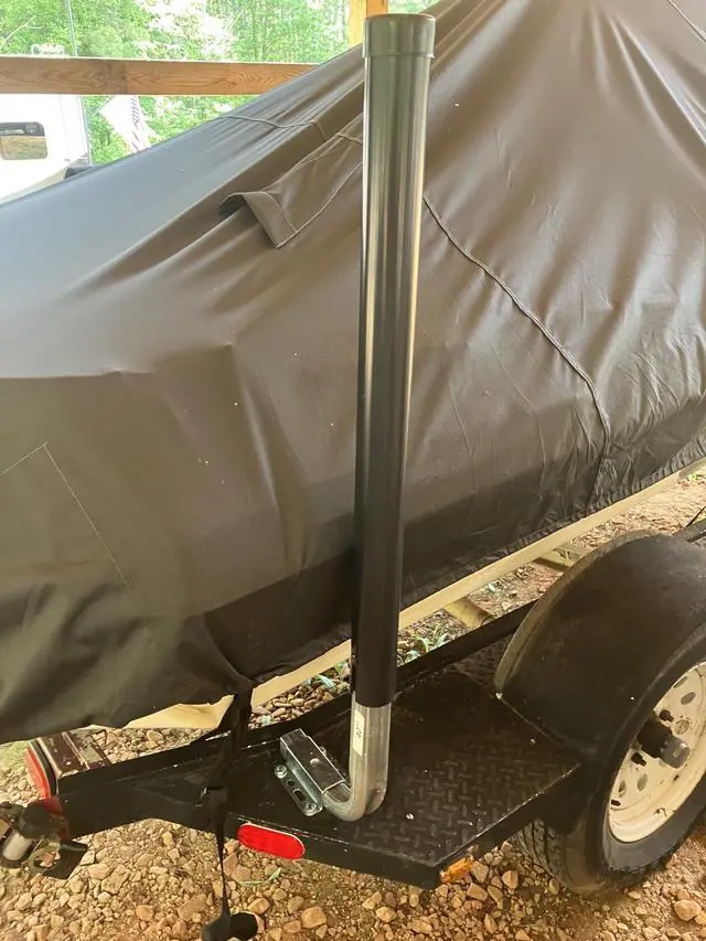 Alt view image 5 of 7 - Boat Trailer Guide-ons, 40"/48" Adjustable, 2PCS Rustproof Electro-Galvanized Steel Trailer Guide ons, Trailer Guides with PVC Pipes, for Ski Boat, Fishing Boat, Sailboat Trailer