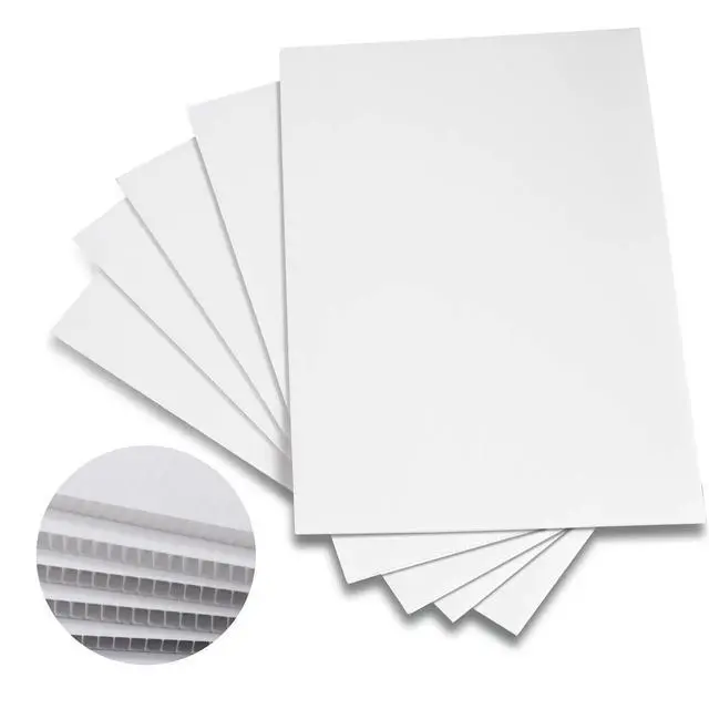 Alt view image 4 of 7 - Corrugated Plastic Sheet for Indoor and Outdoor Use - 3/16 Inch Thick Poster Board, 24x36 Inches - Pack of 5 White Plastic Board Sheets - Waterproof Coroplast Sheets and Lightweight Blank Yard Signs