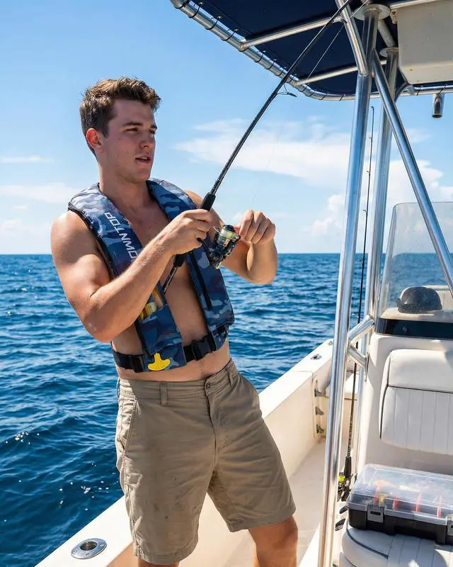 Alt view image 7 of 7 - Automatic/Manual Inflatable Vest, Manual Convertible Option, Low Profile, Zipper Closure, Inflatable Fishing Jacket for Kayaking, Boating and Fishing, 24g CO2 Cylinder Included