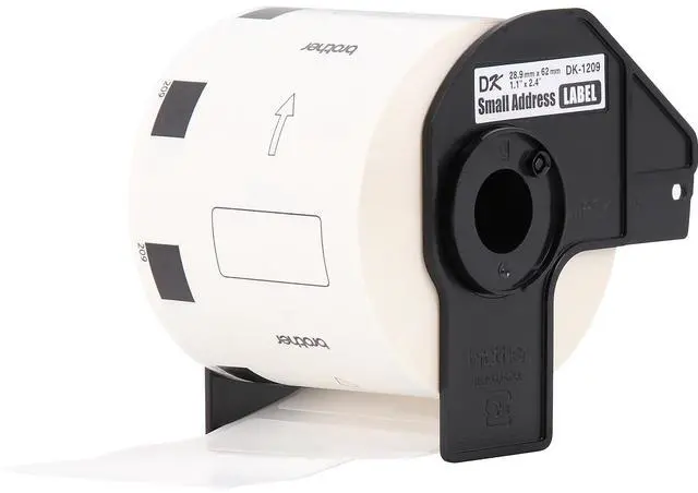 Main image of Genuine DK-1209 Small Address Paper Label Roll, Die-Cut Paper Labels, Engineered for Excellence, 800 Labels Per Roll,White, 3 rolls (DK12093PK)