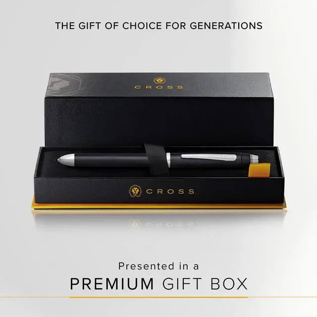 Alt view image 6 of 7 - Tech3+ Refillable Tech3+ Presented in a Premium Gift Box - Medium Point, Black Ink, Satin Black
