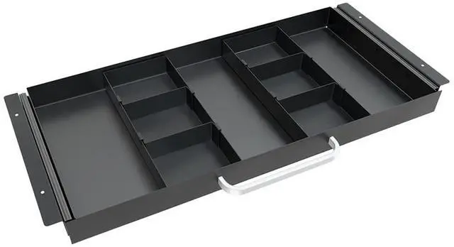 Main image of Large Size Under Desk Slide out Pencil Drawer with Adjustable Space Divider Design for Storing Pencil and Office Accessories, Underdesk Pull out Tray Organizer Mounted for Sit Stand Workstation