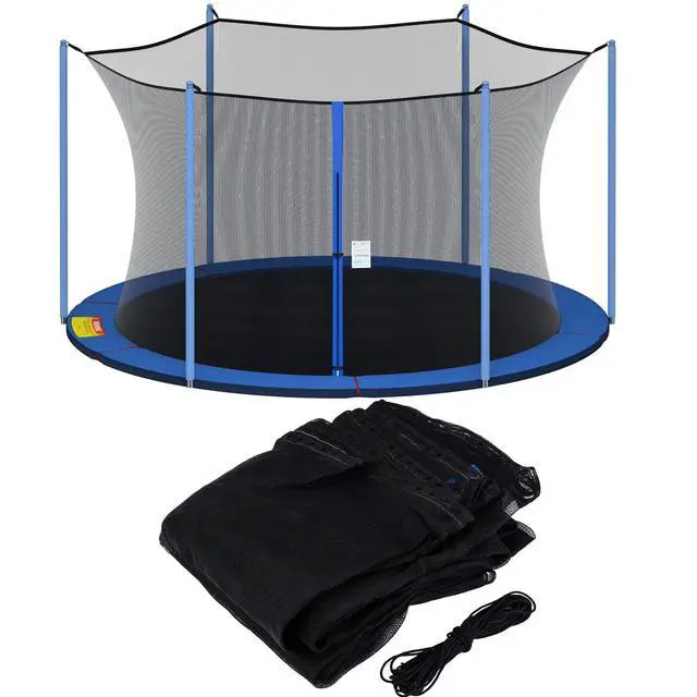 Main image of Replacement Trampoline Net Fit 12/13/14/15 Ft Round Trampolines | Trampoline Safety Enclosure with Adjustable Straps, Breathable, Weather-Resistant, Tear-Proof, NET ONLY