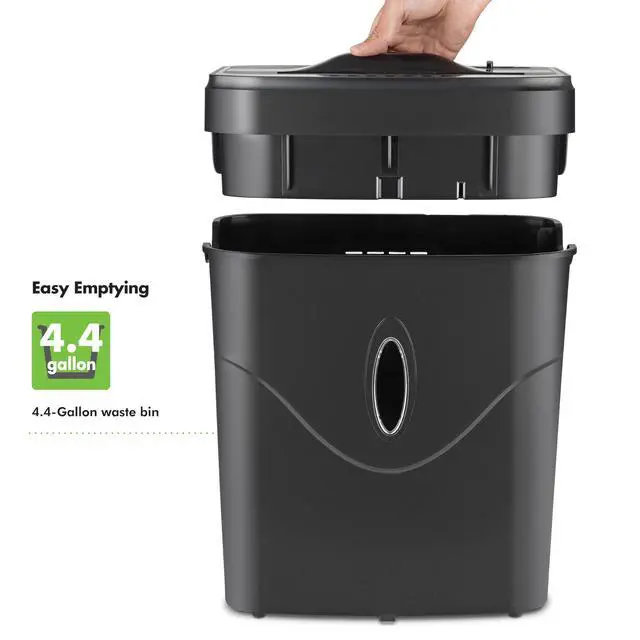 Alt view image 4 of 7 - AU1030XA 10-Sheet Crosscut Paper/Credit Card Shredder with 4.4-Gallon Wastebasket