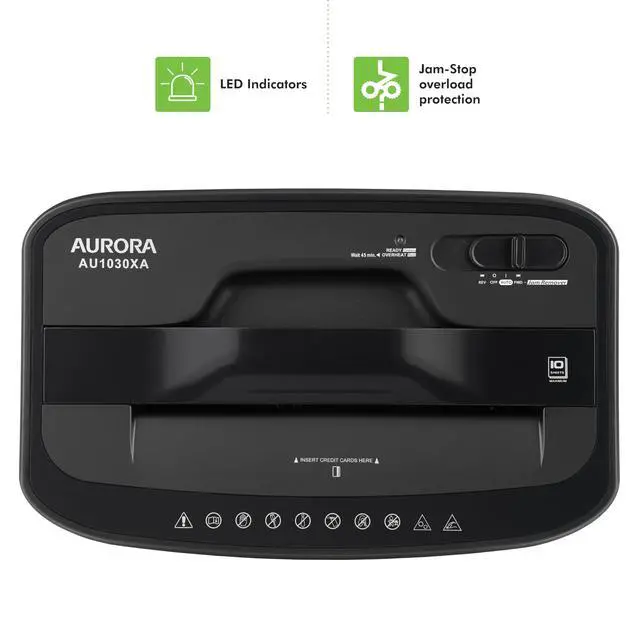Alt view image 5 of 7 - AU1030XA 10-Sheet Crosscut Paper/Credit Card Shredder with 4.4-Gallon Wastebasket