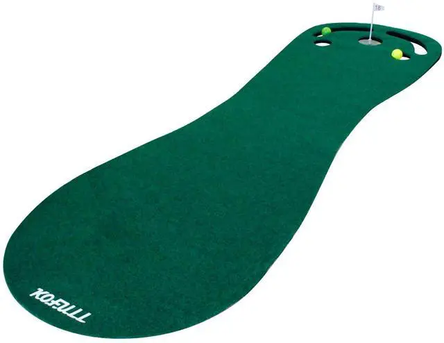 Alt view image 4 of 7 - Putting Green Mat Set-Mini Golf Set for Indoor/Outdoor Golf Putting | Backyard Golf Game with 78" x 24" Golf Putting Mat (Mini Golf Course), Adjustable Putter, 3 Balls, Training Aid Cup & Flags