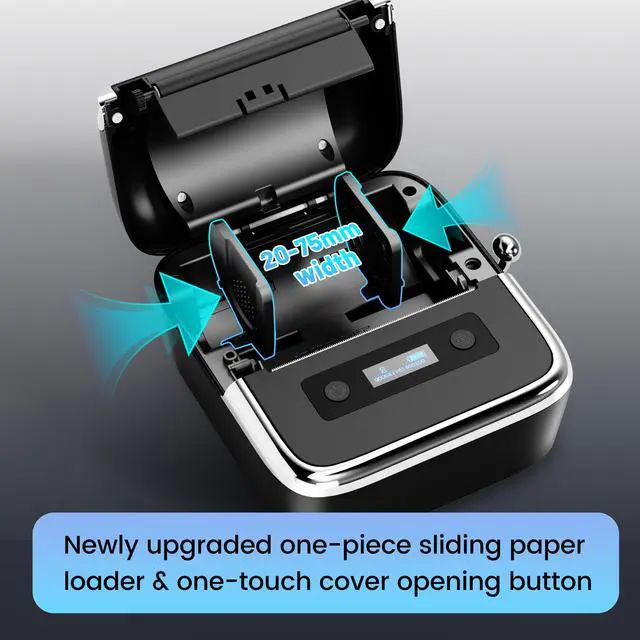 Alt view image 5 of 7 - M250 3 Inch Label Maker Machine with 100 Labels, 40x30mm | 2026 Upgrade Portable Barcode Label Printer for Business, Home, Logo Label, Thermal Address Label Maker