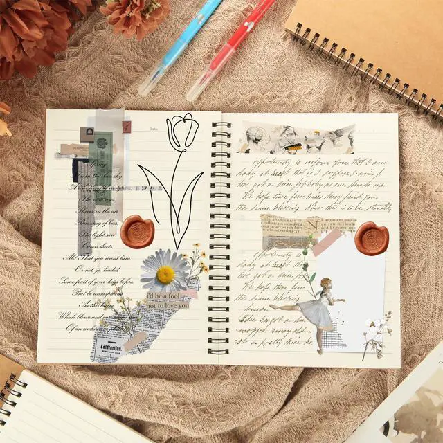 Alt view image 5 of 7 - 48 Pack A5 Bulk Spiral Notebooks with Kraft Cover, 8.3 x 5.8 Inch 120 Pages Hardcover Spiral Lined Notebook Journal, Lined Travel Bulk Writing Paper Notebook for School Business Office Supplies