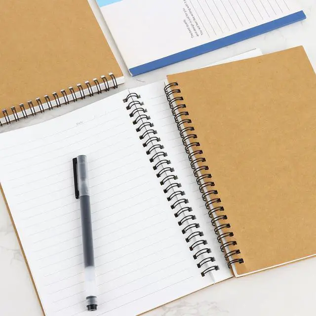 Alt view image 6 of 7 - 48 Pack A5 Bulk Spiral Notebooks with Kraft Cover, 8.3 x 5.8 Inch 120 Pages Hardcover Spiral Lined Notebook Journal, Lined Travel Bulk Writing Paper Notebook for School Business Office Supplies