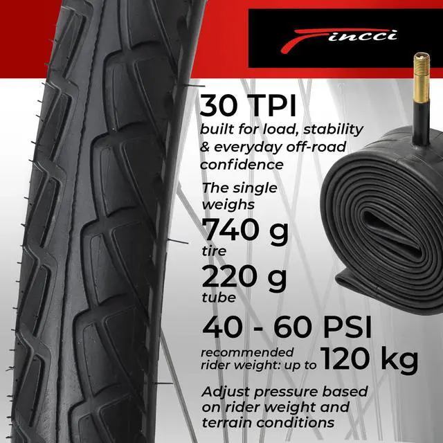 Alt view image 5 of 7 - Pair 26x1.95 Bike Tire with 26 Inch Bike Tube - Slick City 26 inch Bike Tires - 50-559 Black Foldable Mountain Bike Tires with Kevlar for Electric, Trainer, Road Bikes, MTB Accessories