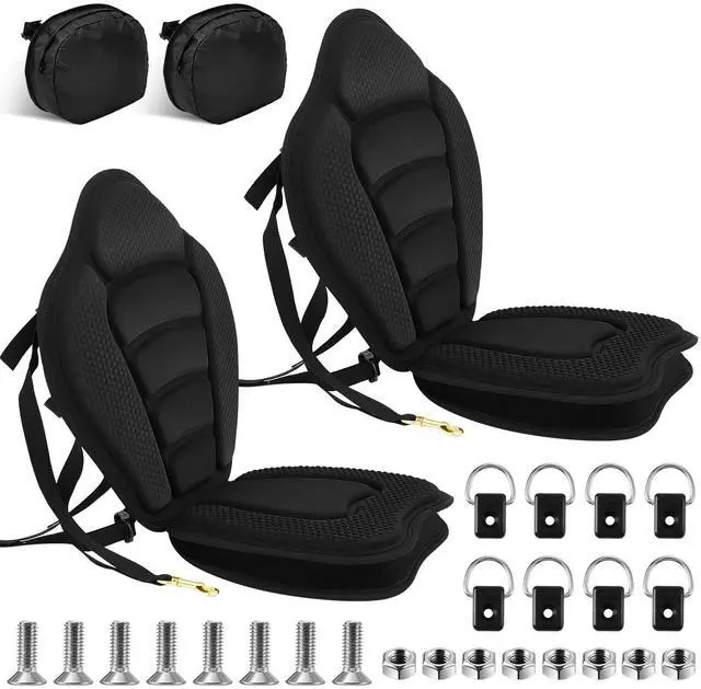 Main image of Thicken Kayak Seat with Back Support Canoe Paddle Board Seat with Detachable Storage Bag Adjustable Sit on Top Paddleboard Cushion for Kayaking Canoeing Rafting