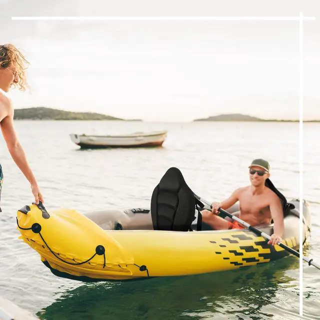 Alt view image 5 of 7 - Thicken Kayak Seat with Back Support Canoe Paddle Board Seat with Detachable Storage Bag Adjustable Sit on Top Paddleboard Cushion for Kayaking Canoeing Rafting