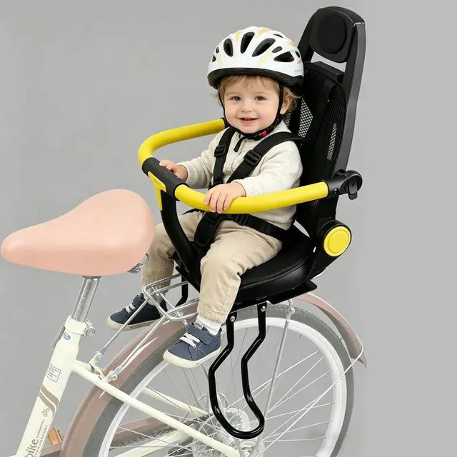 Alt view image 7 of 7 - Rear Child Bike Seat, Width Adjustable Toddler & Baby Bike Seat for Adult Bike, Bike Chair for Bicycle, Kids Seat Fits Children 2~6 Years, Supports Up to 55 lbs