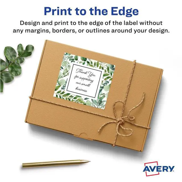 Alt view image 3 of 7 - ® Matte White Square Labels, Sure Feed® Technology, 2.75" x 2.75", 1,500 Matte White Printable Labels