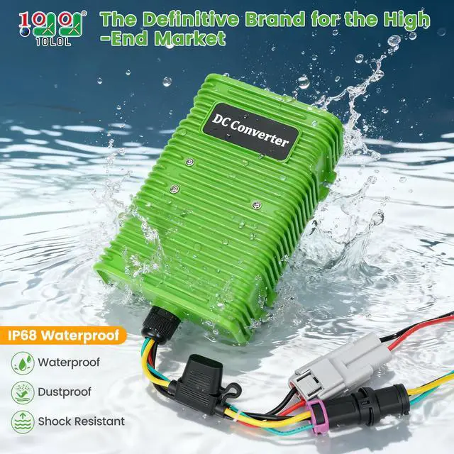 Alt view image 2 of 7 - Universal Golf Cart Voltage Reducer DC Converter 36V or 48V to 12V 30 A 360W for EZGO Club Car Yamaha Golf Carts, with Power Cables