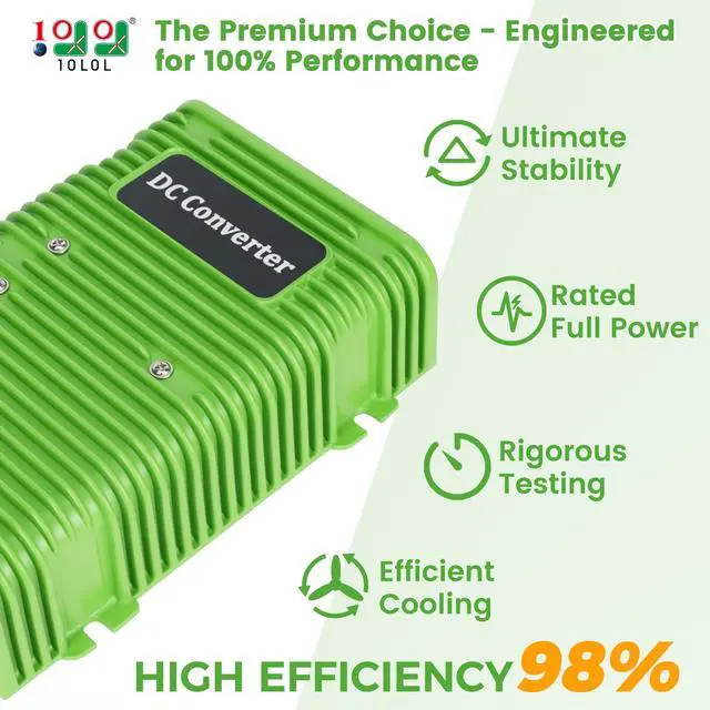 Alt view image 3 of 7 - Universal Golf Cart Voltage Reducer DC Converter 36V or 48V to 12V 30 A 360W for EZGO Club Car Yamaha Golf Carts, with Power Cables