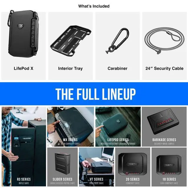 Alt view image 6 of 7 - LifePod X Micro Weatherproof Electronic Lockbox Secure Travel Case Rugged Mini Portable Case with Backlit Keypad (Covert Black)