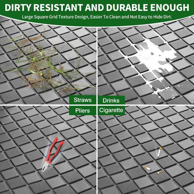 Alt view image 7 of 7 - Golf Cart Floor Liner Mat 8mm Thick Rubber Full Coverage Fit for EZGO TXT (1994-2025), Express S4 (2012-2020), Cushman Workhorse, EX1 (2020), Valor, Navitas, Some Star Carts Mats Replacement