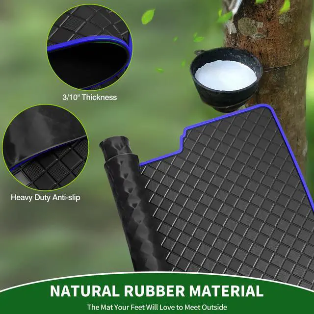 Alt view image 4 of 7 - Golf Cart Floor Liner Mat 8mm Thick Rubber Full Coverage Fit for EZGO TXT (1994-2025), Express S4 (2012-2020), Cushman Workhorse, EX1 (2020), Valor, Navitas, Some Star Carts Mats Replacement